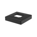 Edelstahl Abdeckrosette 108x108 mm  SCHWARZ 50 x 50 mm, V4A matt gebürstet